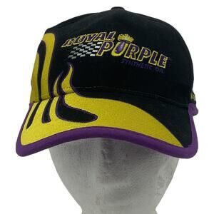 Royal Purple Performance Oil Men's Cotton Baseball Racing Cap Black/Yellow Used